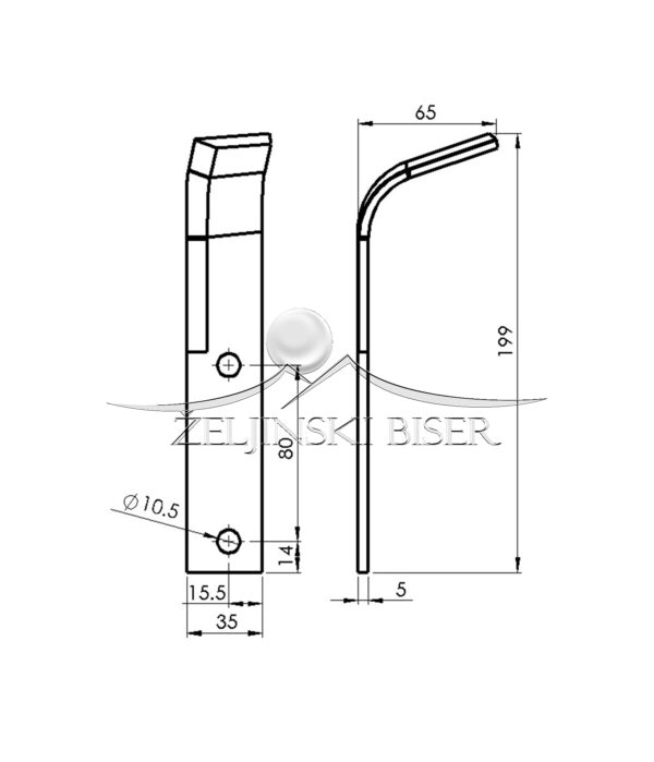 Noz freze Goldoni 8 KS Dizel levi Termometal 220