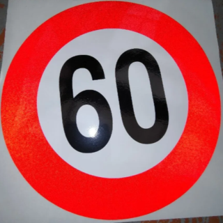 Reflektujuce ogranicenje PVC 60 km/h Š:1610